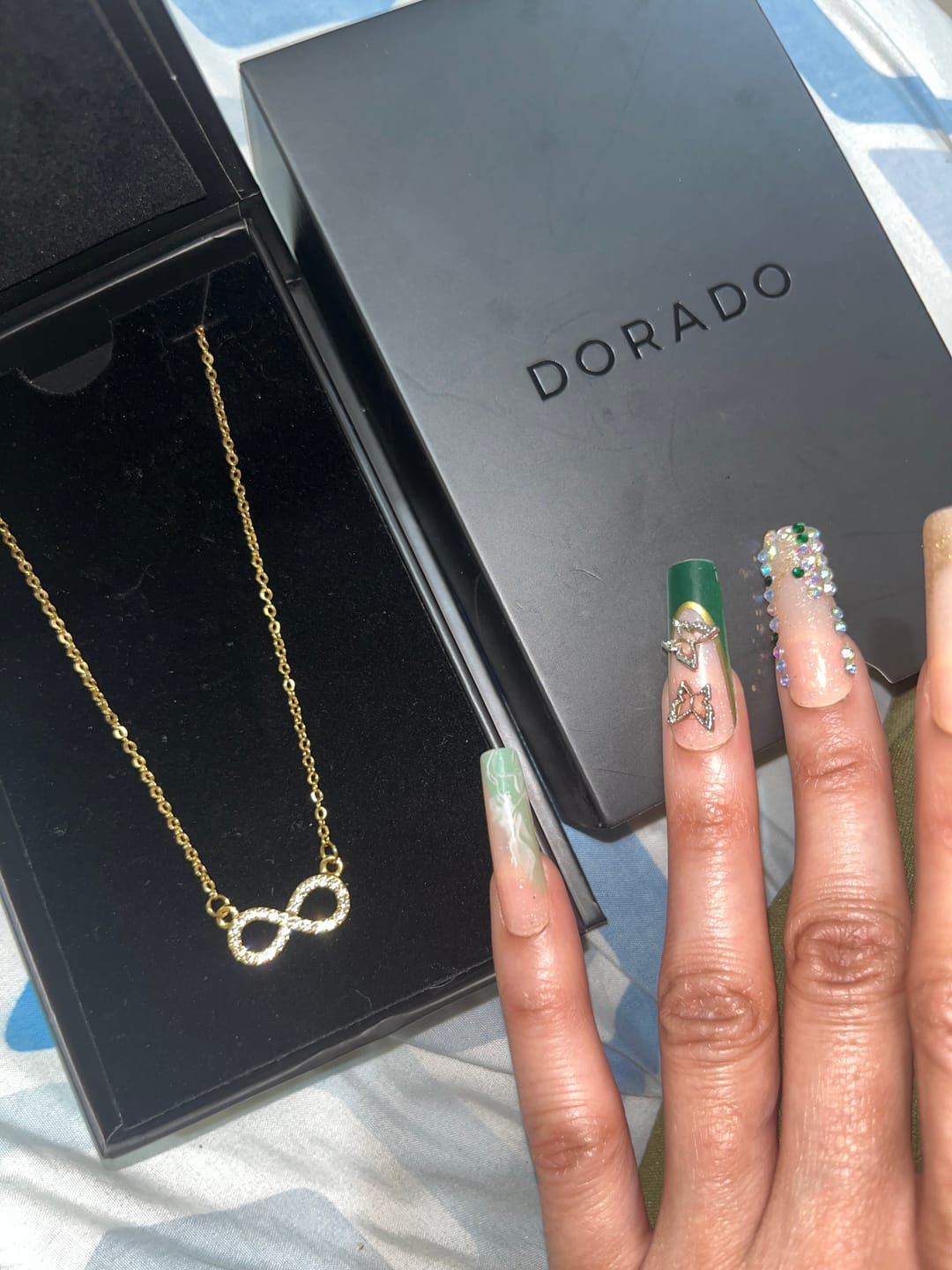 Customer photo review of Iced Infinity Necklace