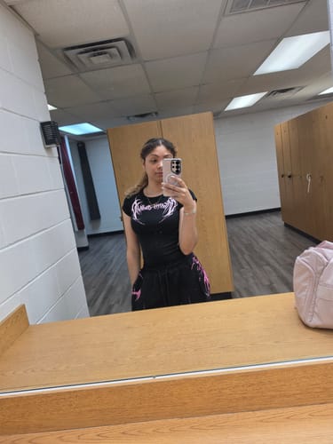 Customer photo review of Women's Eternal Flame Rhinestone Oversized Sweatpants [BLOSSOM PINK]