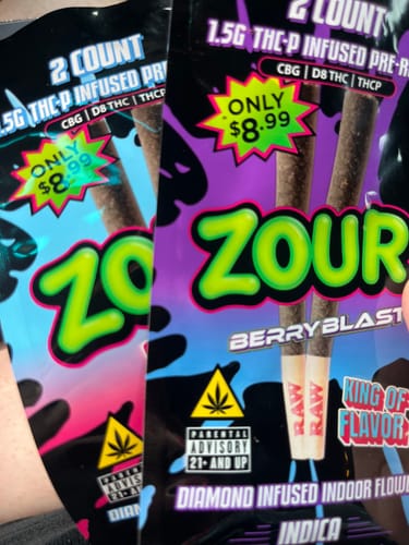 Customer photo review of STRAWBERRY LEMONADE COATED 2-PACK PRE-ROLLS