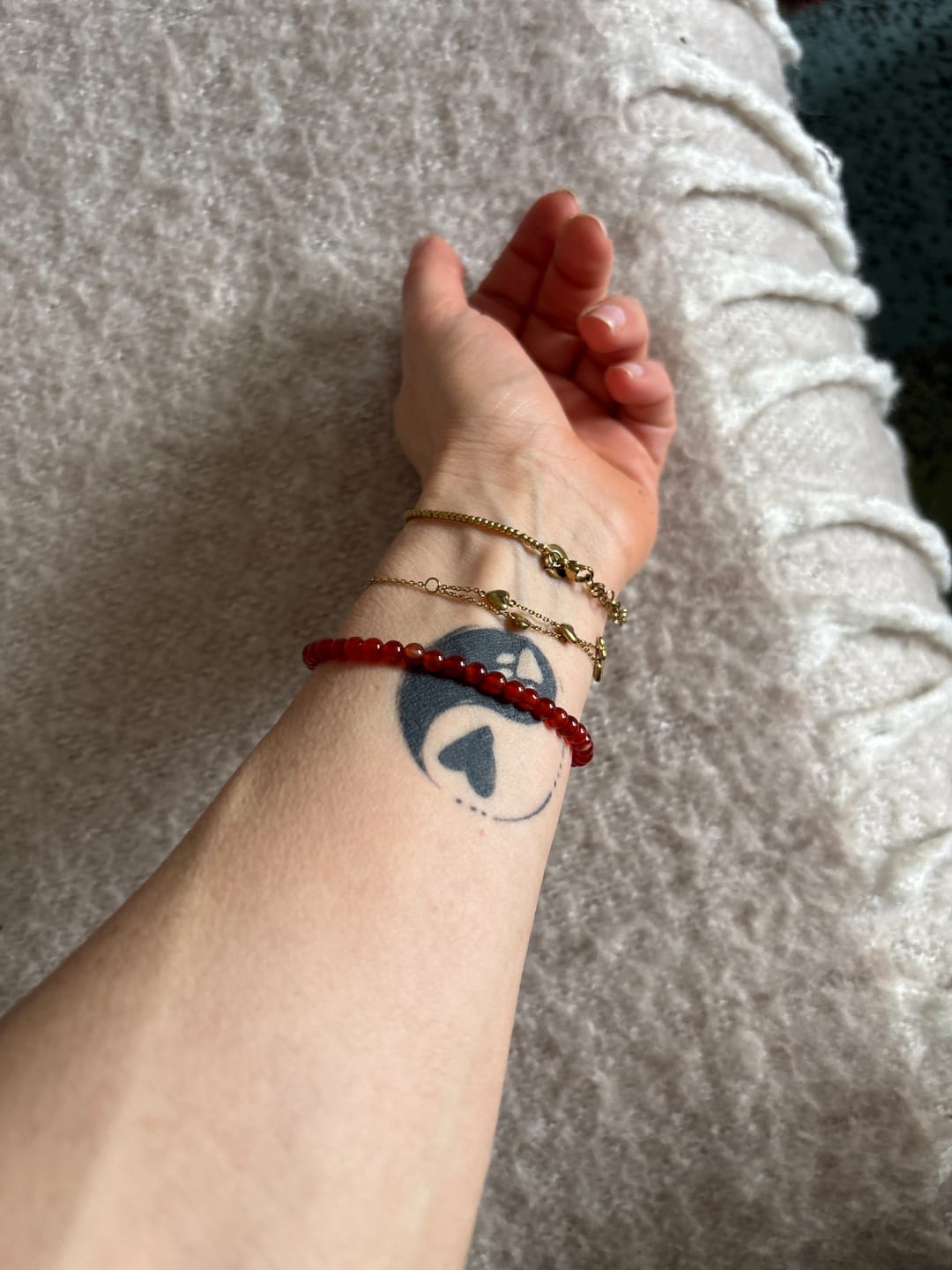 Customer photo review of Karneol Armband - Perlen