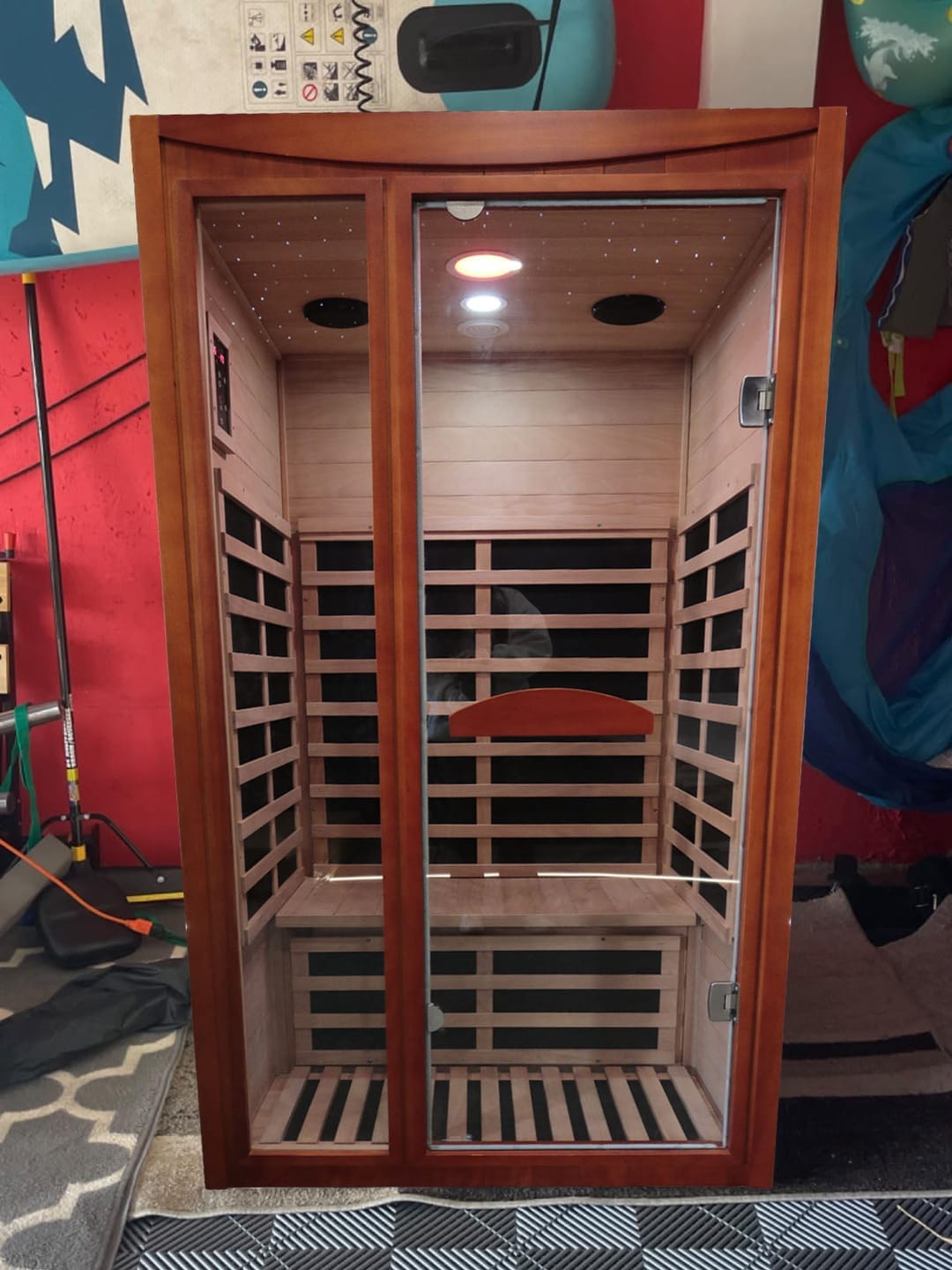 Customer photo review of Hosauna T-51C5 Indoor 1 Person Infrared Sauna | Spacious Design