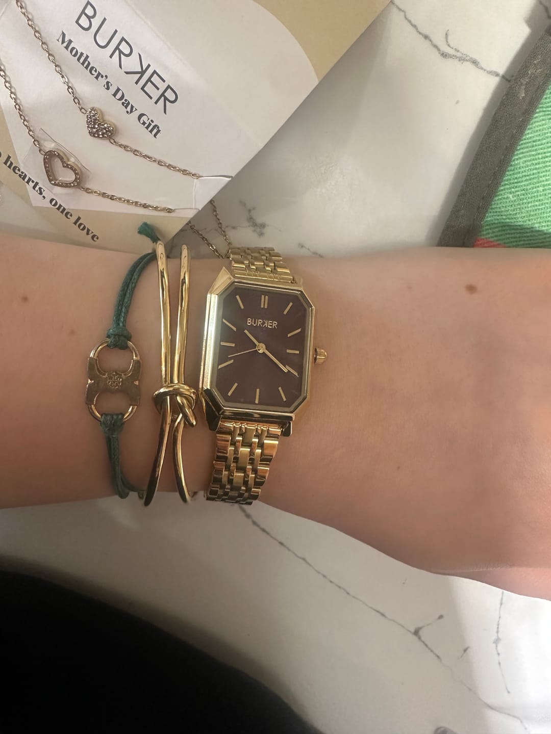 Customer photo review of Isabell Gold Burgundy