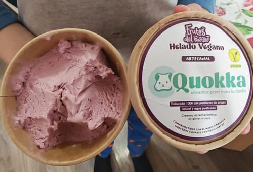 Customer photo review of Helado Artesanal sabor Frutos del Bosque 240ml.