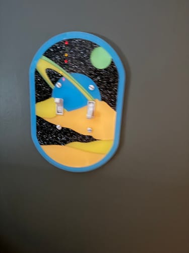 Customer photo review of Cosmic Dune Light Switch Cover