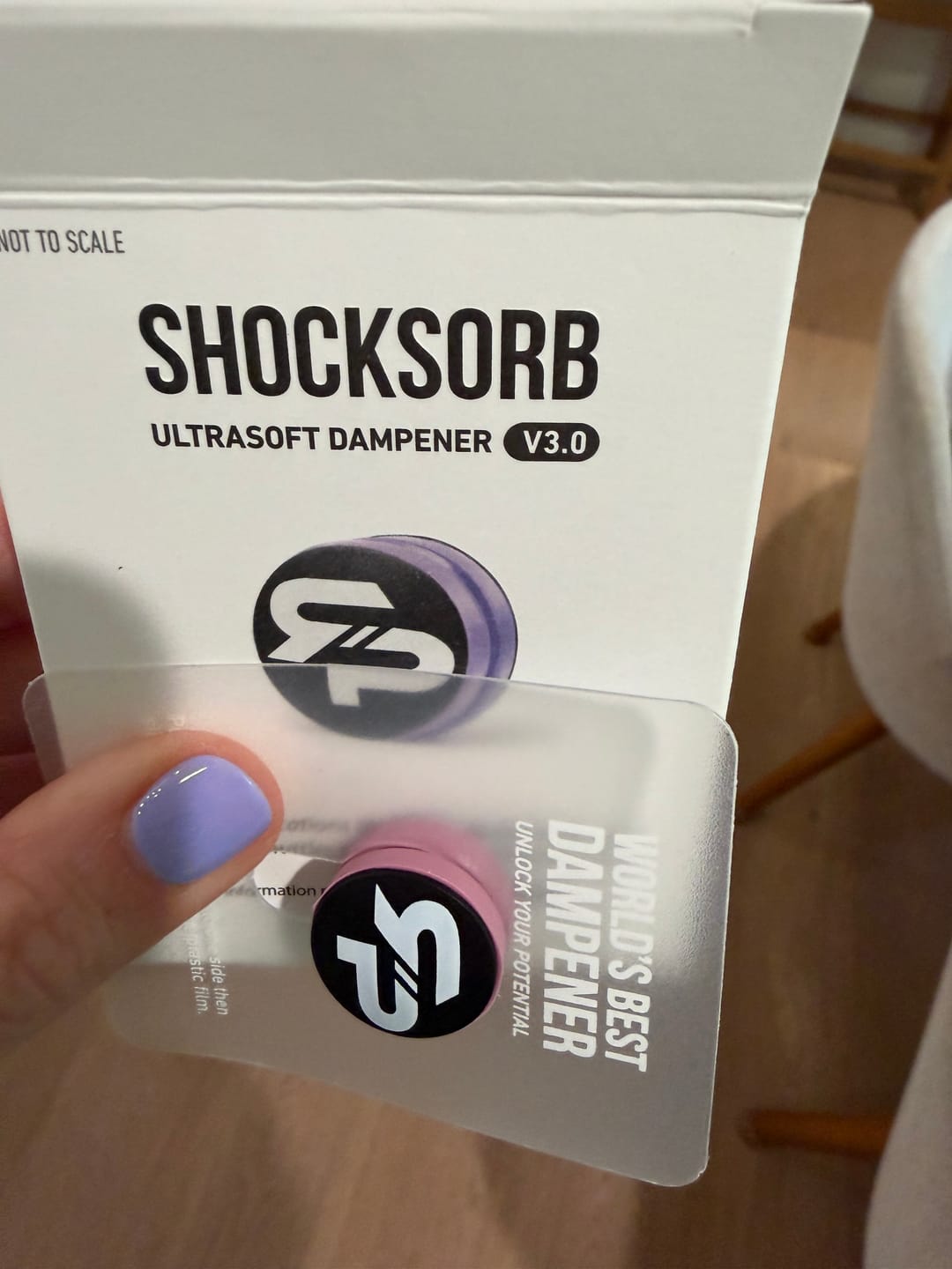 Customer photo review of Anti-Vibration Tennis ShockSorb Dampener - 2 Pack