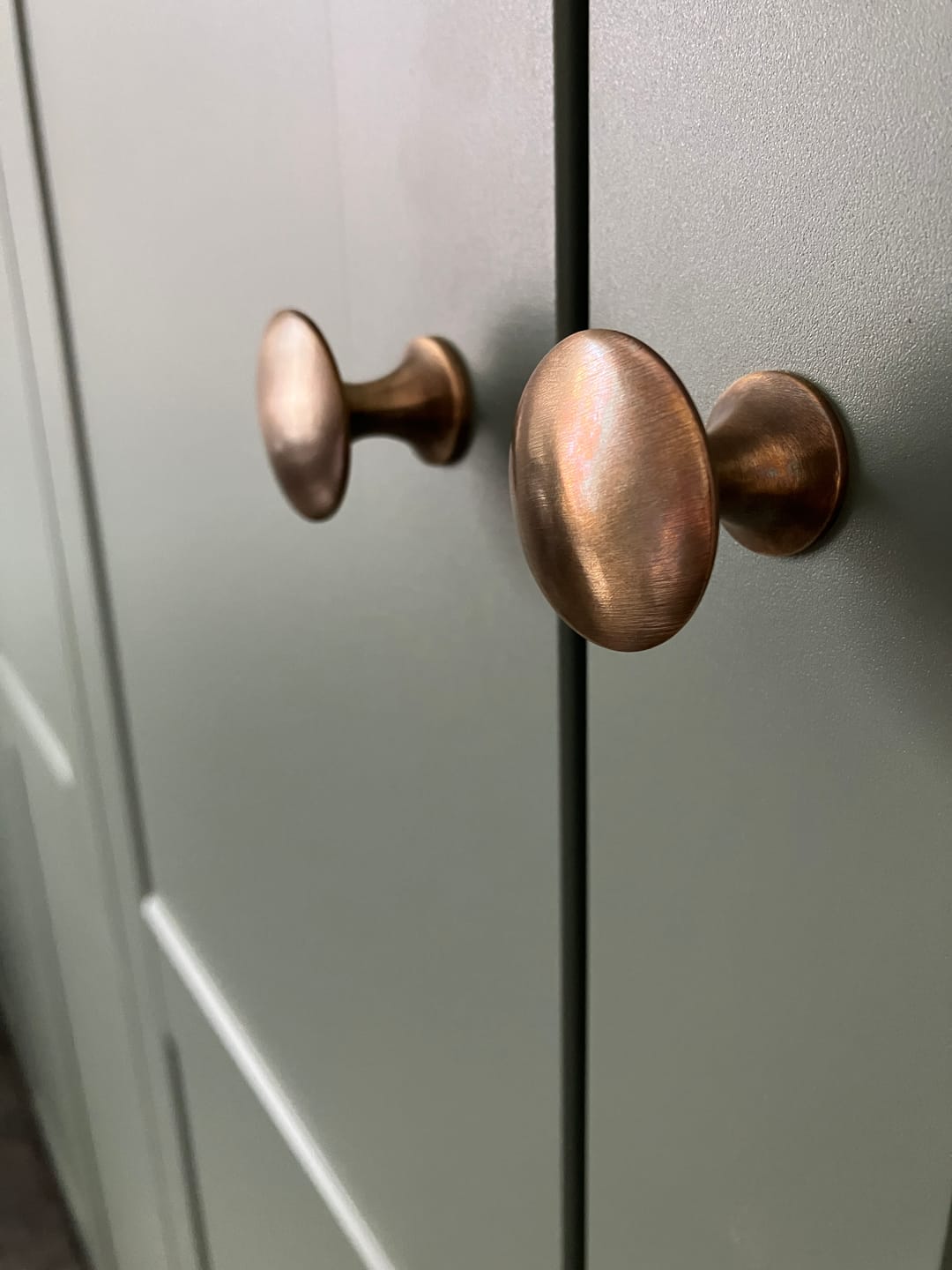 Customer photo review of Classic Aged Bronze Cupboard Handles
