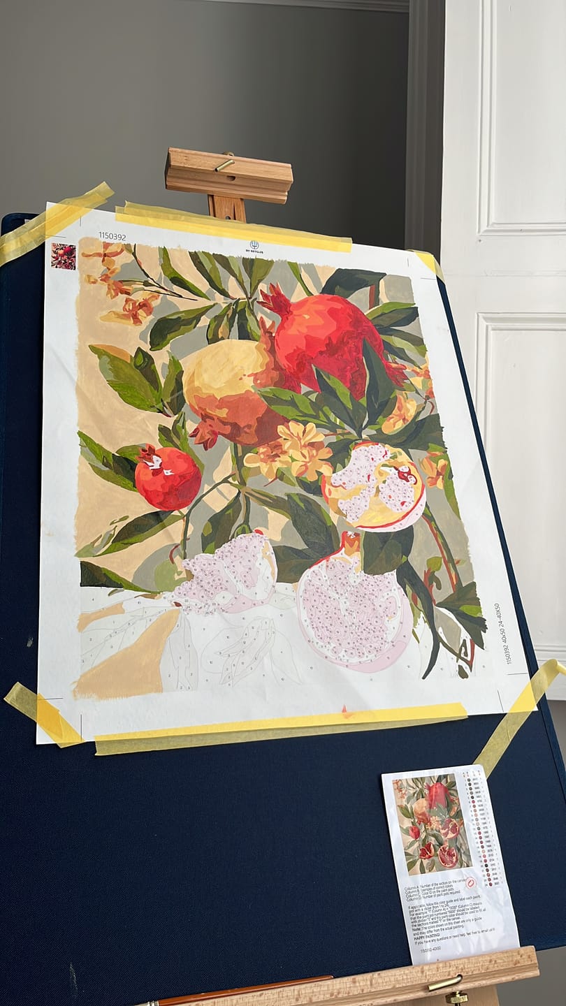 Customer photo review of Blooming pomegranates | Paint by Number