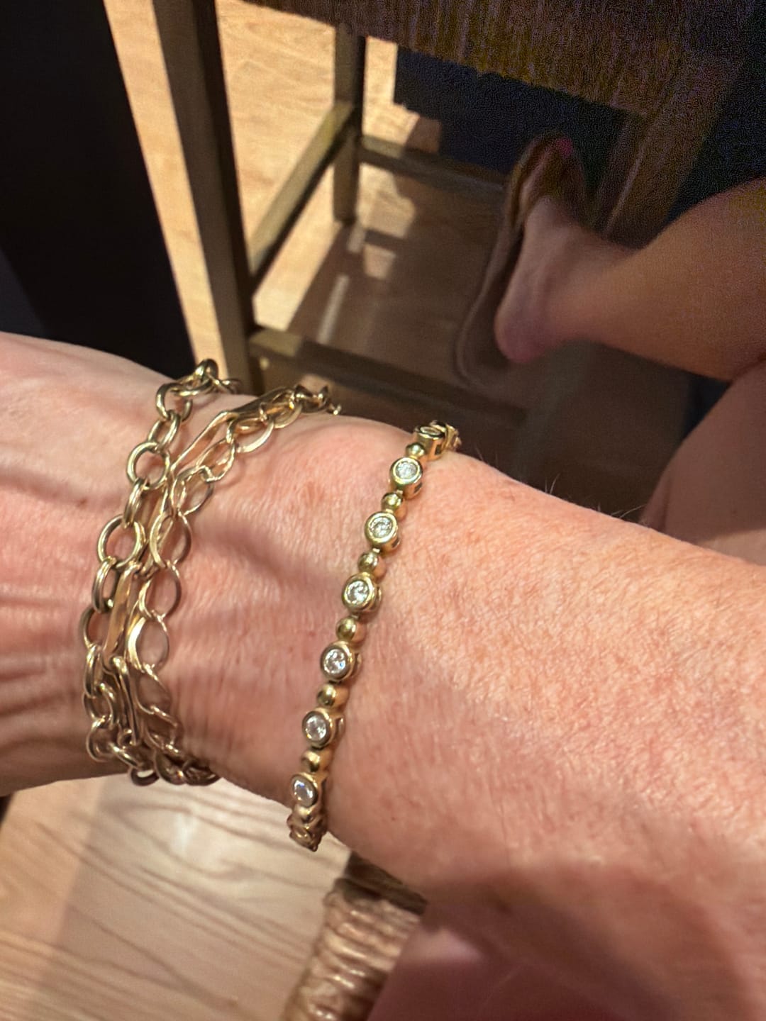 Customer photo review of Beaded Tennis Bracelet