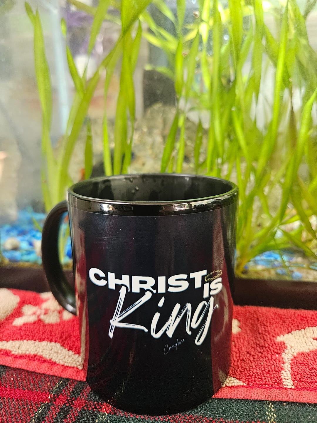Customer photo review of Christ is King Mug