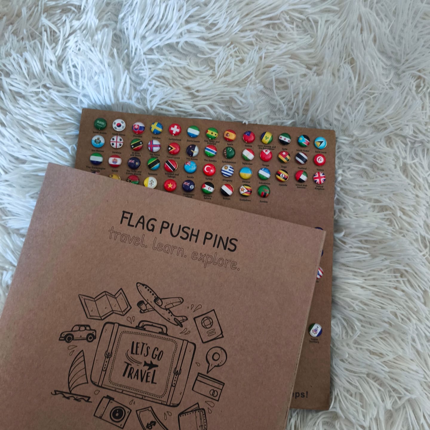 Customer photo review of Flag Push Pins