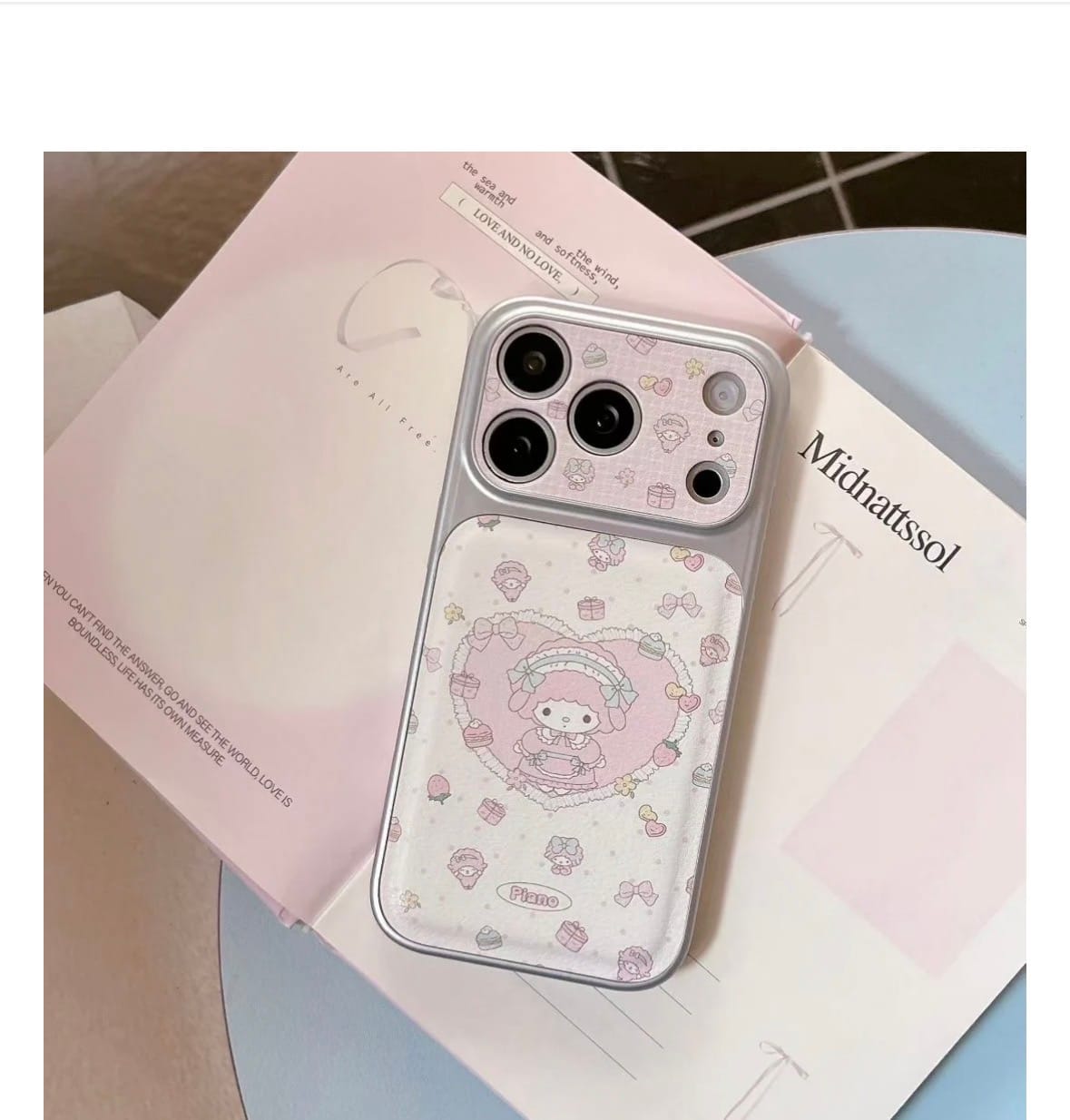 Customer photo review of Cute Kitty Aesthetic iPhone Case with Charm – Protective Cover