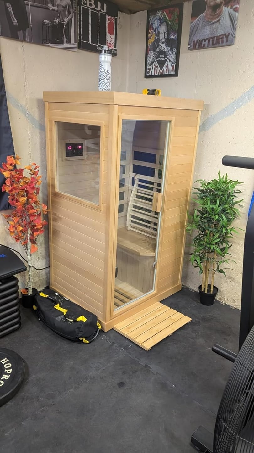 Customer photo review of Hosauna T-50C Indoor 1 Person Far Infrared Sauna