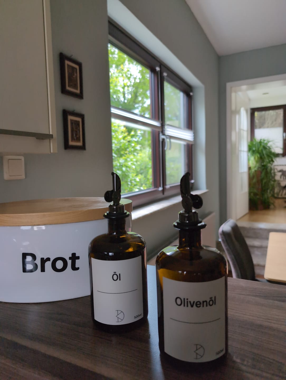 Customer photo review of Ölflasche aus Braunglas – 500 ml mit Edelstahl-Ausgießer & UV-Schutz
