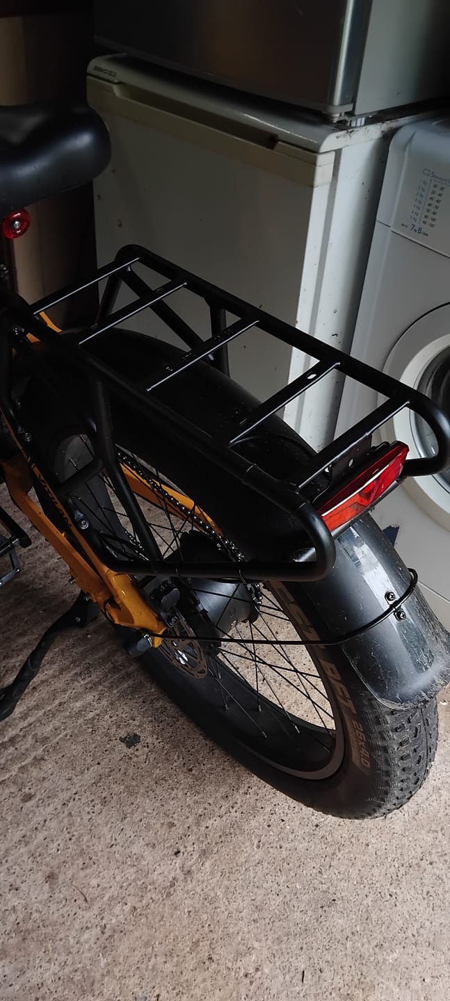 Customer photo review of Rear Rack + Rear Tail Light (for T7)