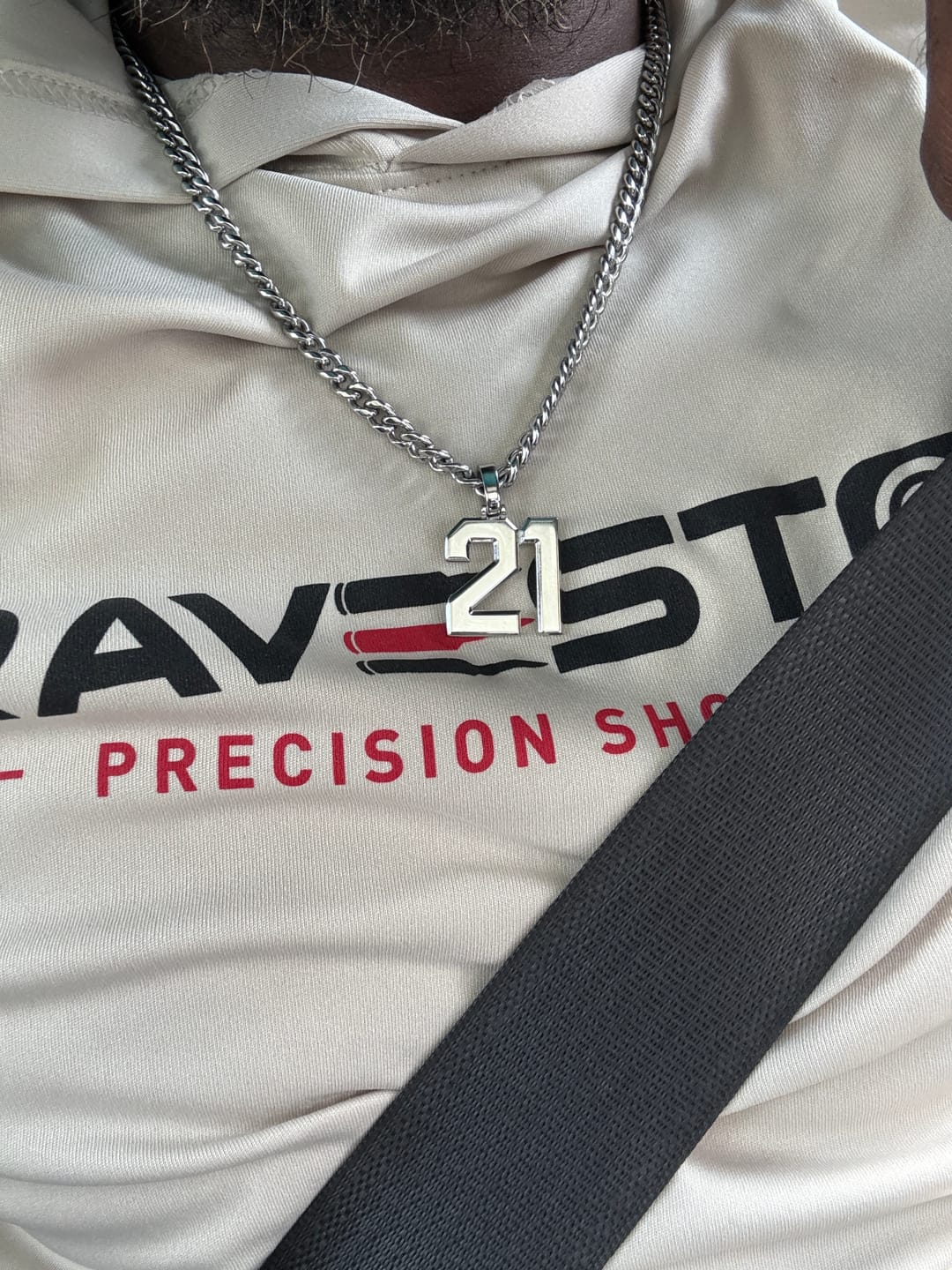 Customer photo review of Signature Jersey Number Pendant in Silver