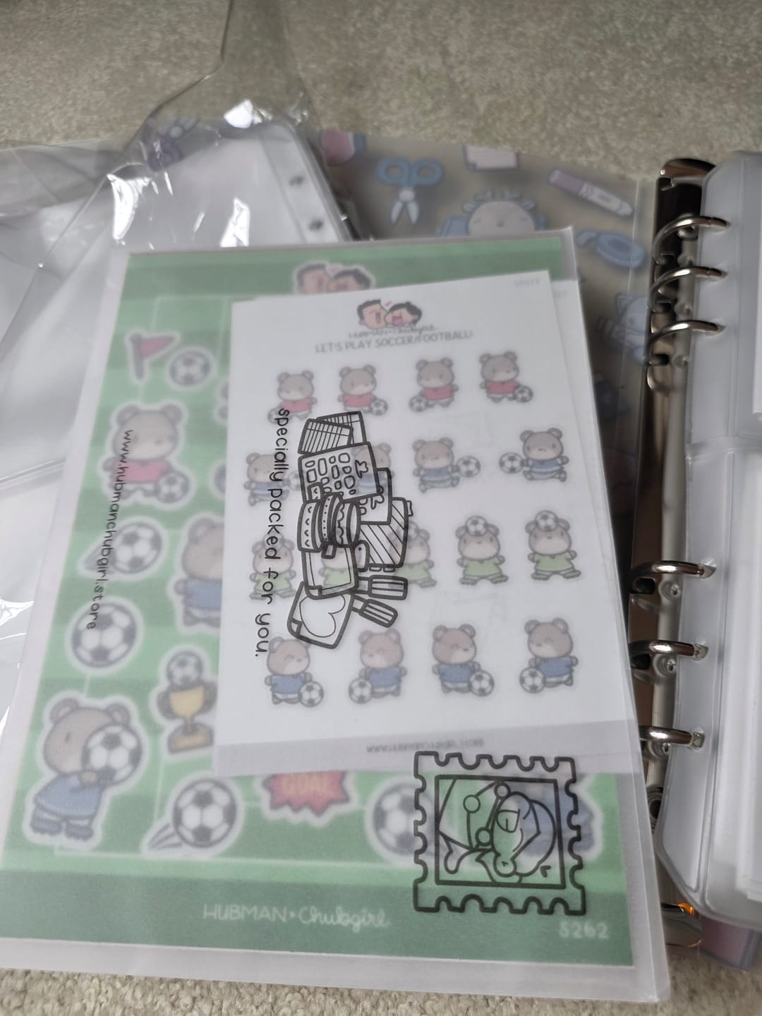 Customer photo review of Let's Play Soccer/Football! Planner Stickers