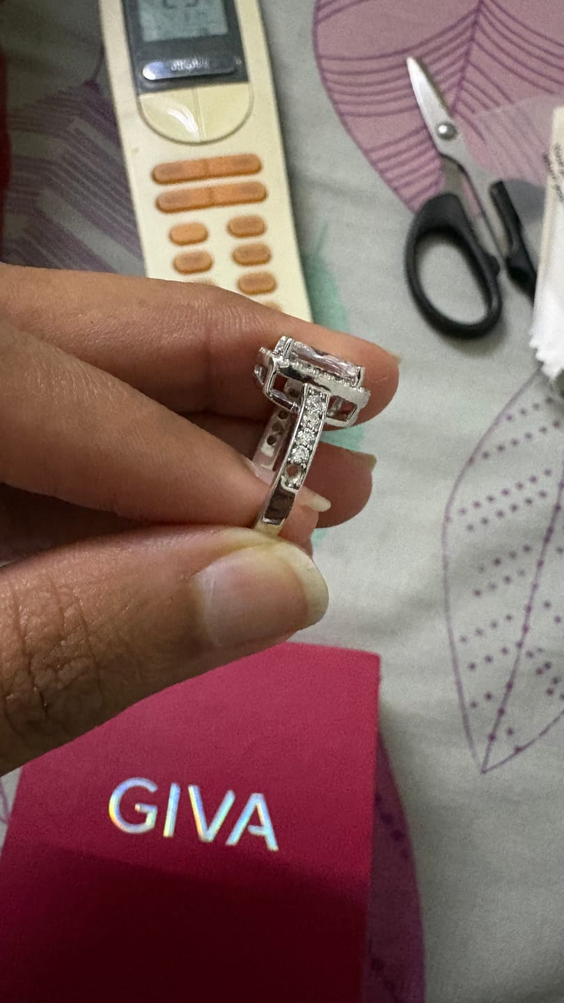 Customer photo review of Silver Classic Solitaire Ring