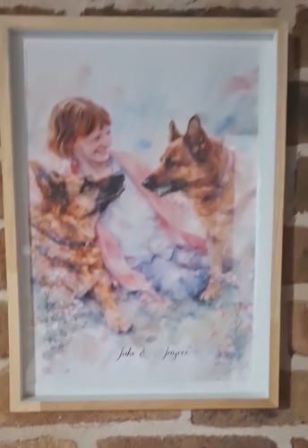 Customer photo review of Personalised Poster With Dog or Cat - Watercolour
