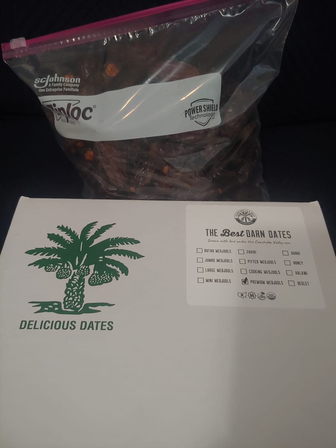 Customer photo review of Organic Premium Medjool Dates Box