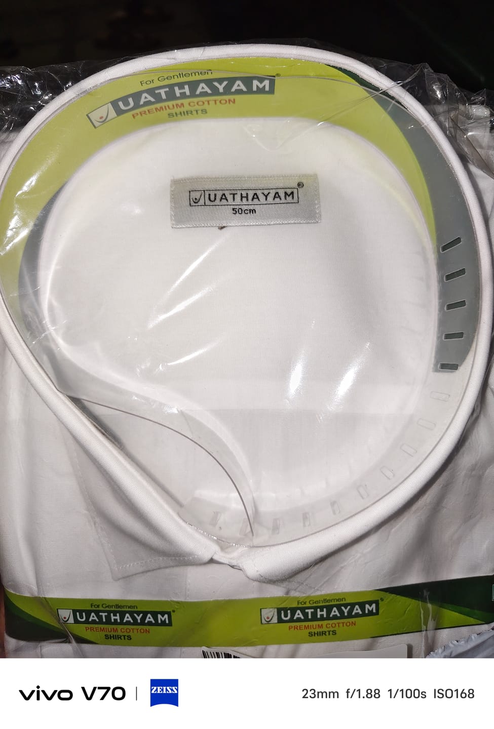 Customer photo review of Delight Cotton Solid Regular Fit White Trending Formal Shirt for Men
