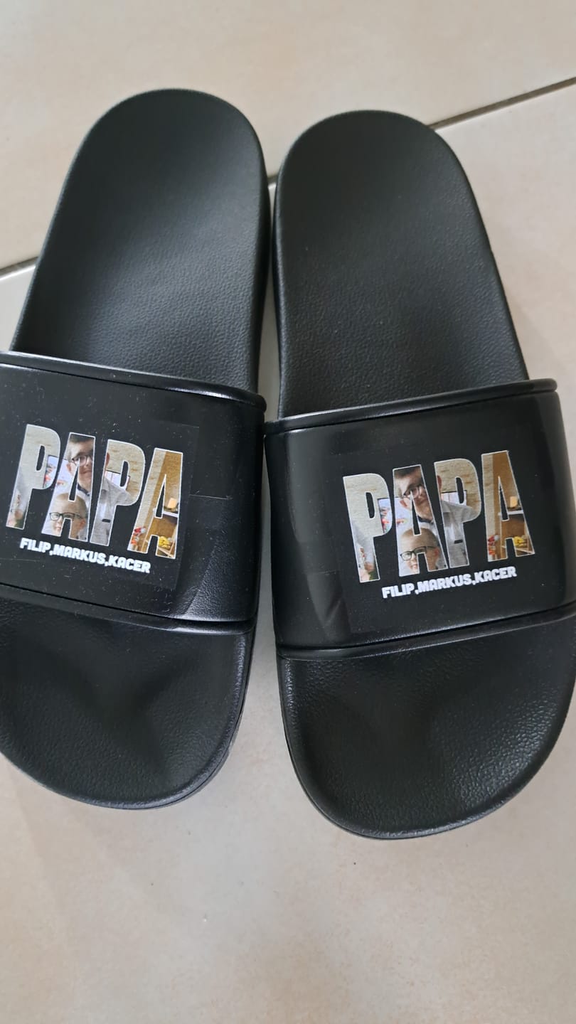 Customer photo review of Der Papa - Personalisierte Badeschlappen für Papa mit Fotoupload