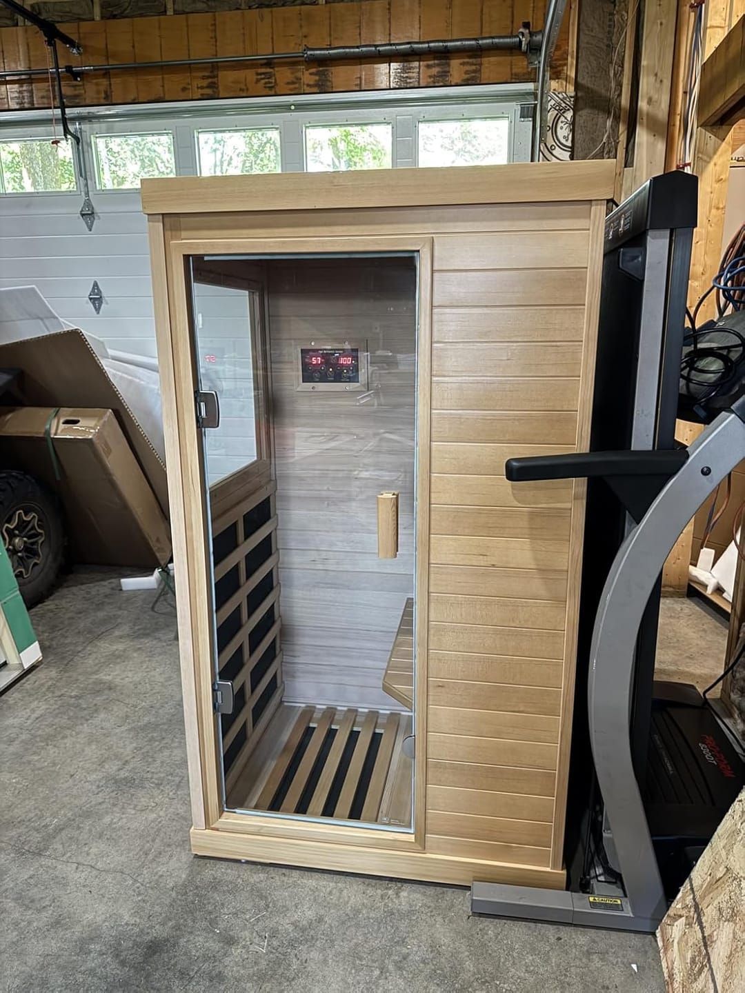 Customer photo review of Hosauna T-50C Indoor 1 Person Far Infrared Sauna