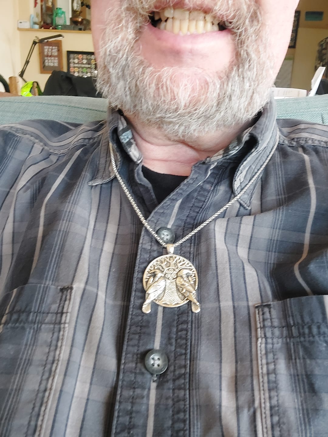 Customer photo review of Twin Raven Medallion