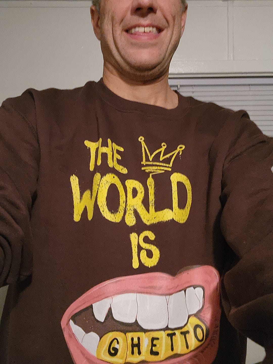 Customer photo review of The World Is Ghetto Crewneck