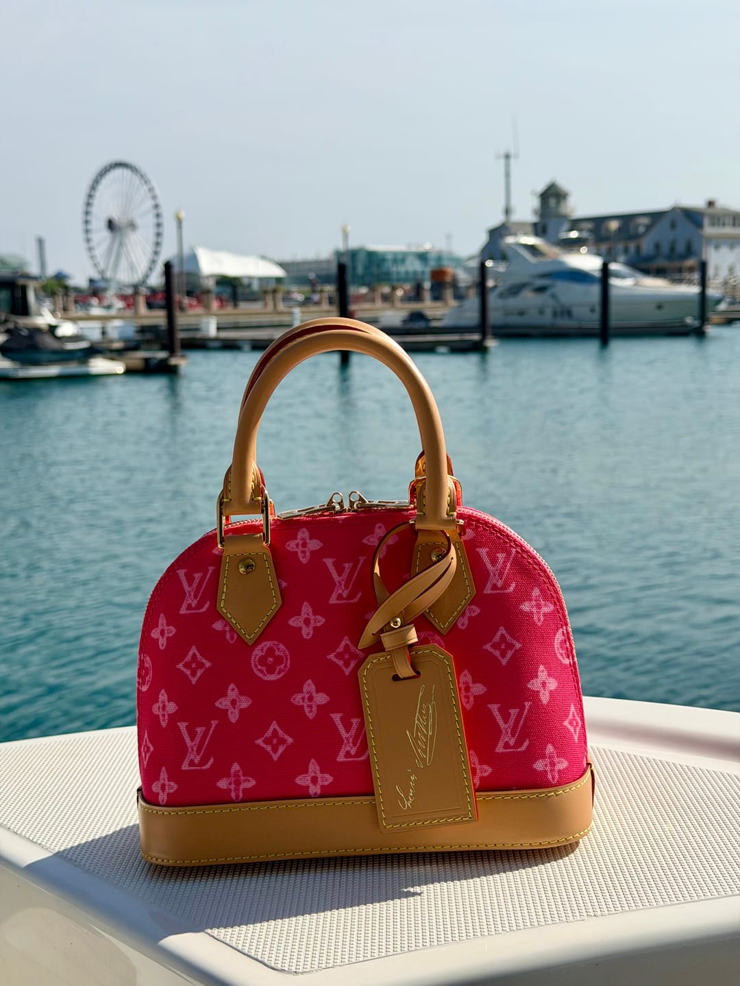 Customer photo review of Louis Vuitton Alma BB Rose Ruban