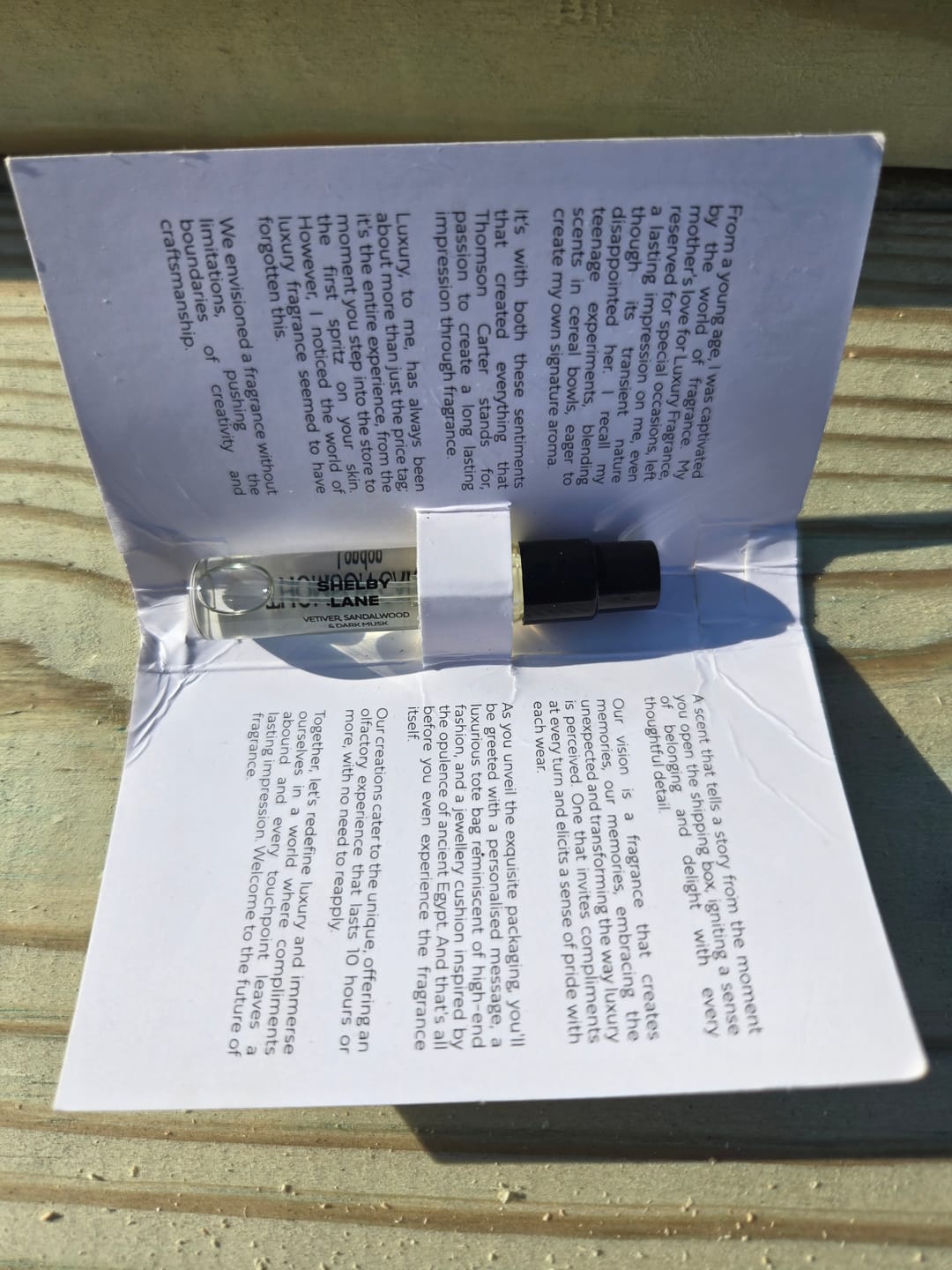 Customer photo review of Smoke & Mirrors | Eau de Parfum | 2ml