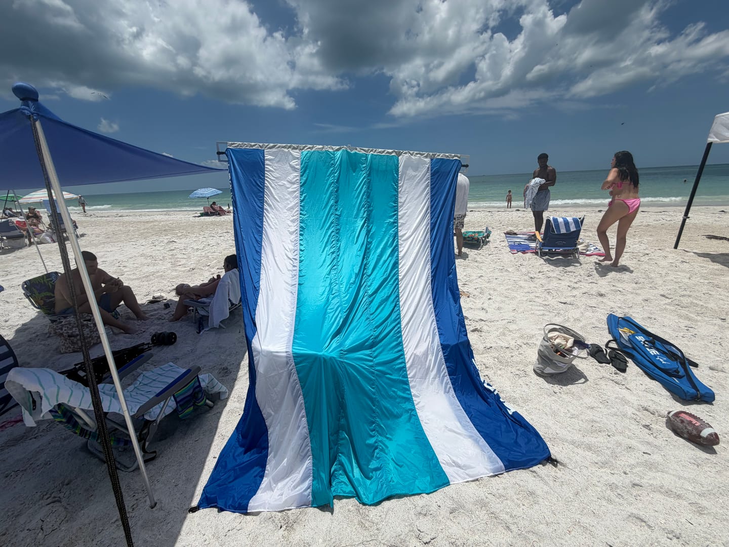 Customer photo review of ShadeSock - Wind-Inflating, Silent Beach Shade