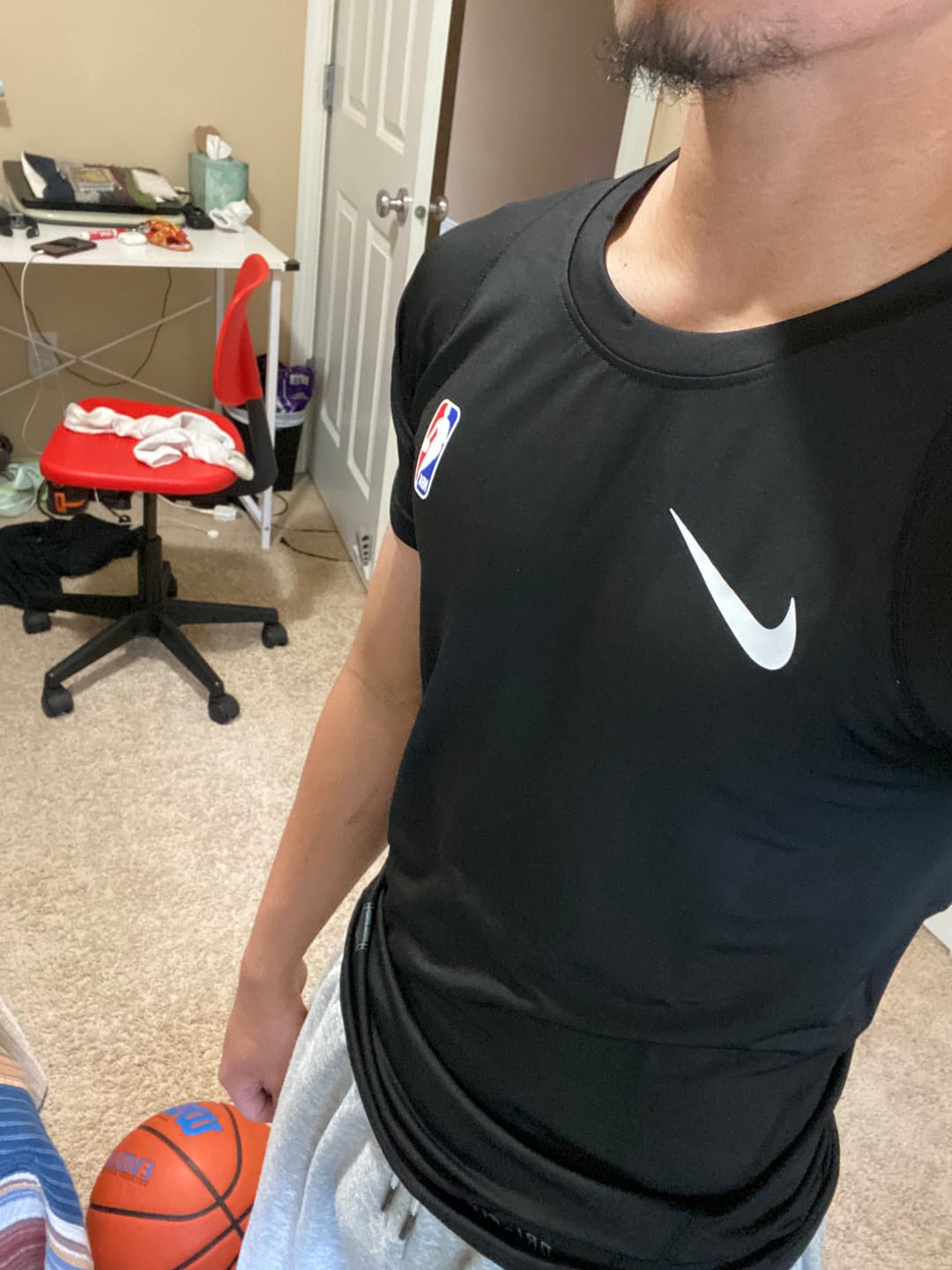Customer photo review of Elite Pro Black Compression T-Shirt