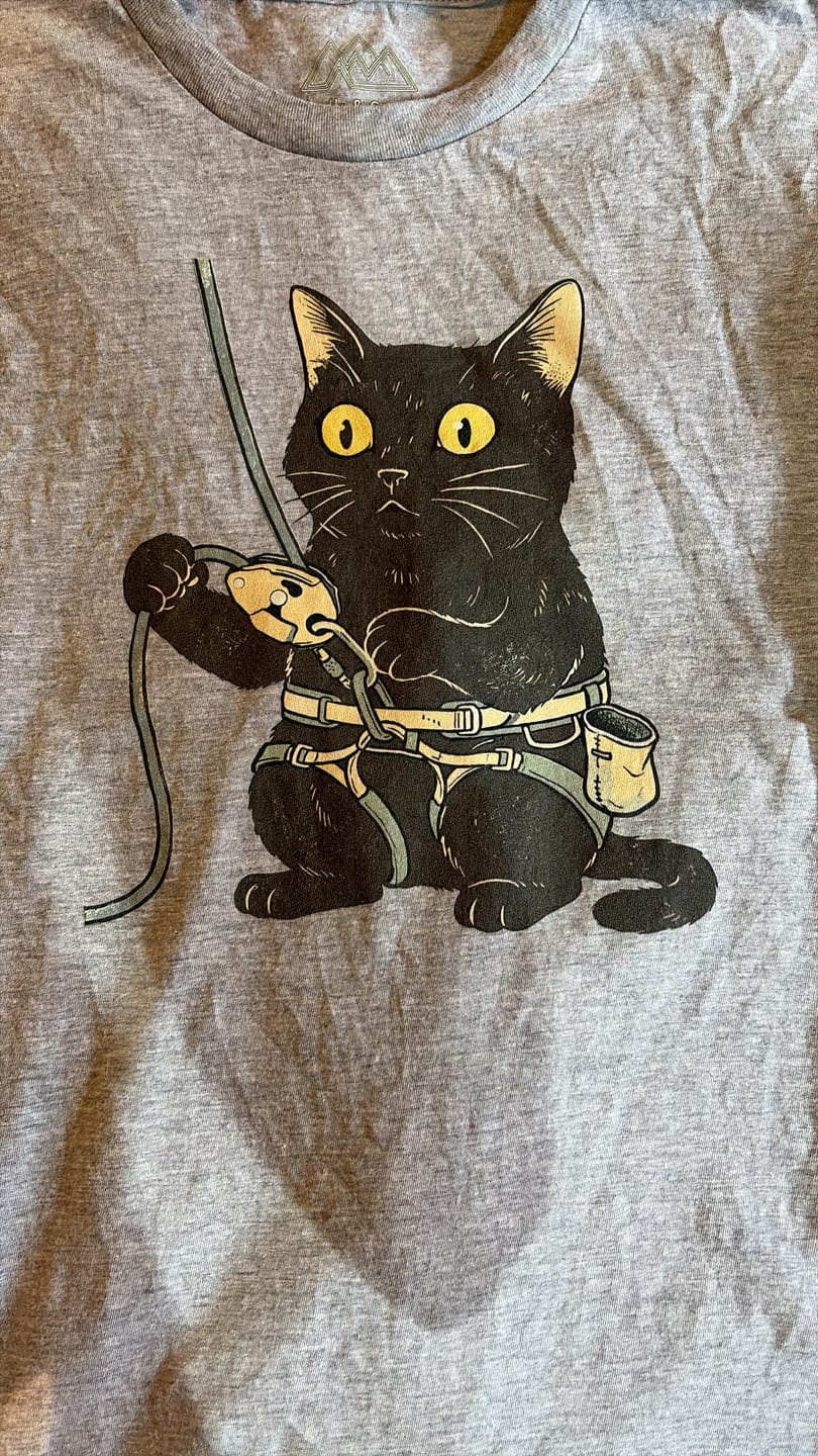 Customer photo review of Belay Cat Tee