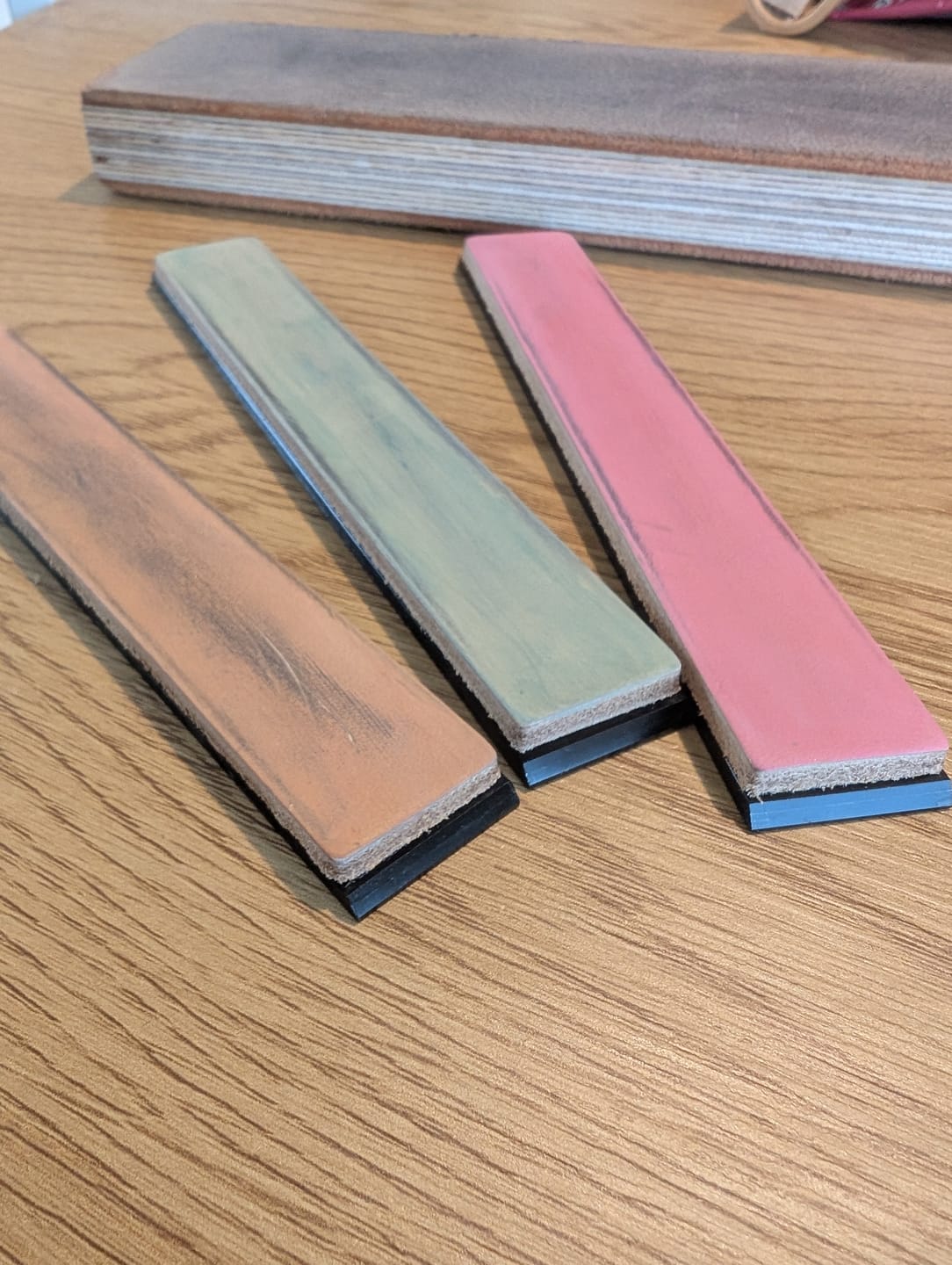 Customer photo review of Top Grain Premium Cowhide leather strop