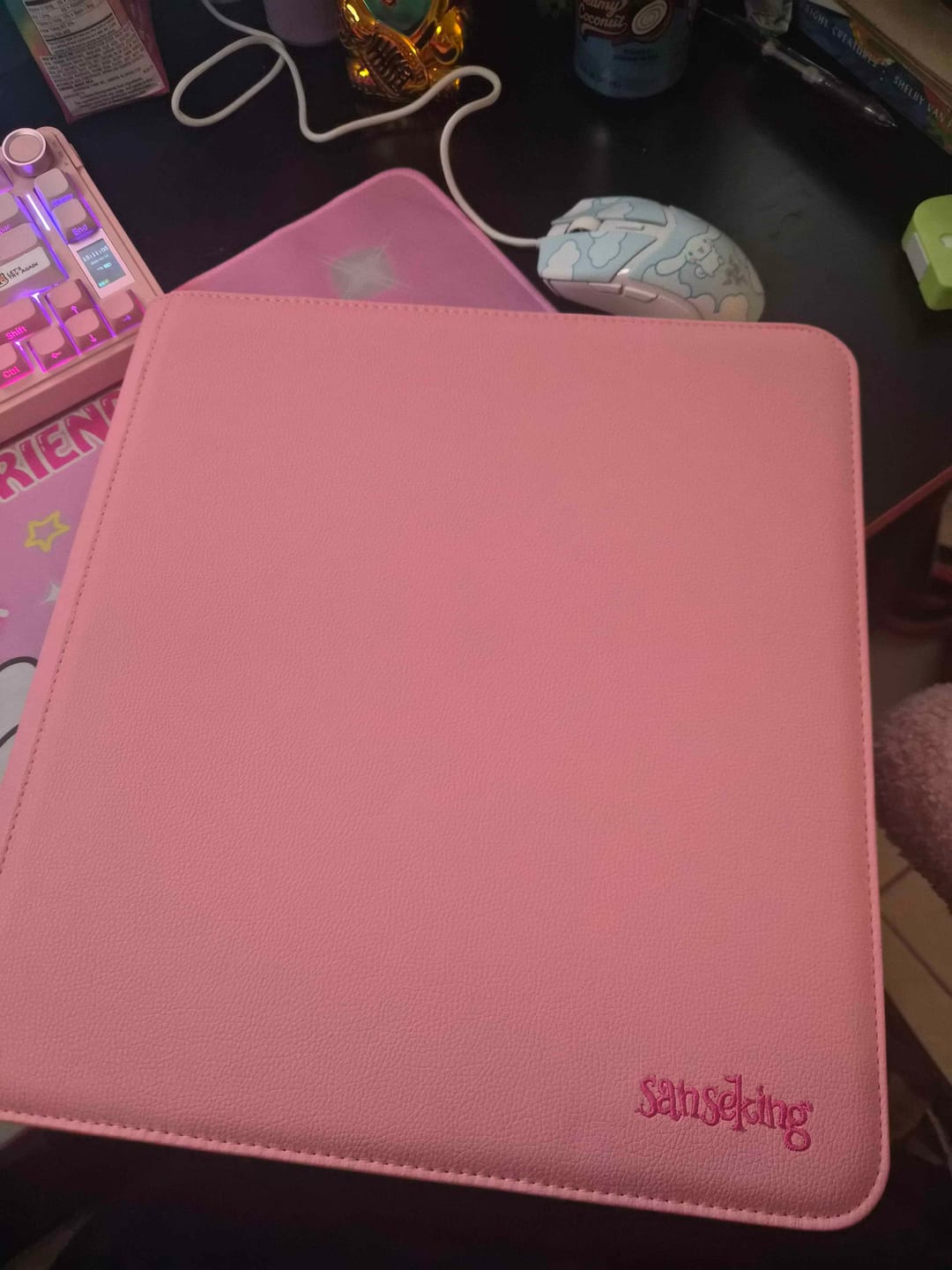 Customer photo review of Pink Plaid 4/9/12-Pocket PU Binder