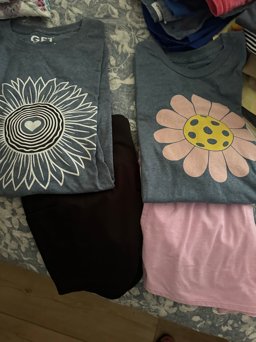 Customer photo review of Pickleball Flower Graphic T-Shirt