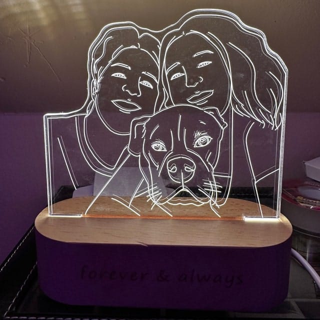 Customer photo review of Custom Photo 3D Lamp