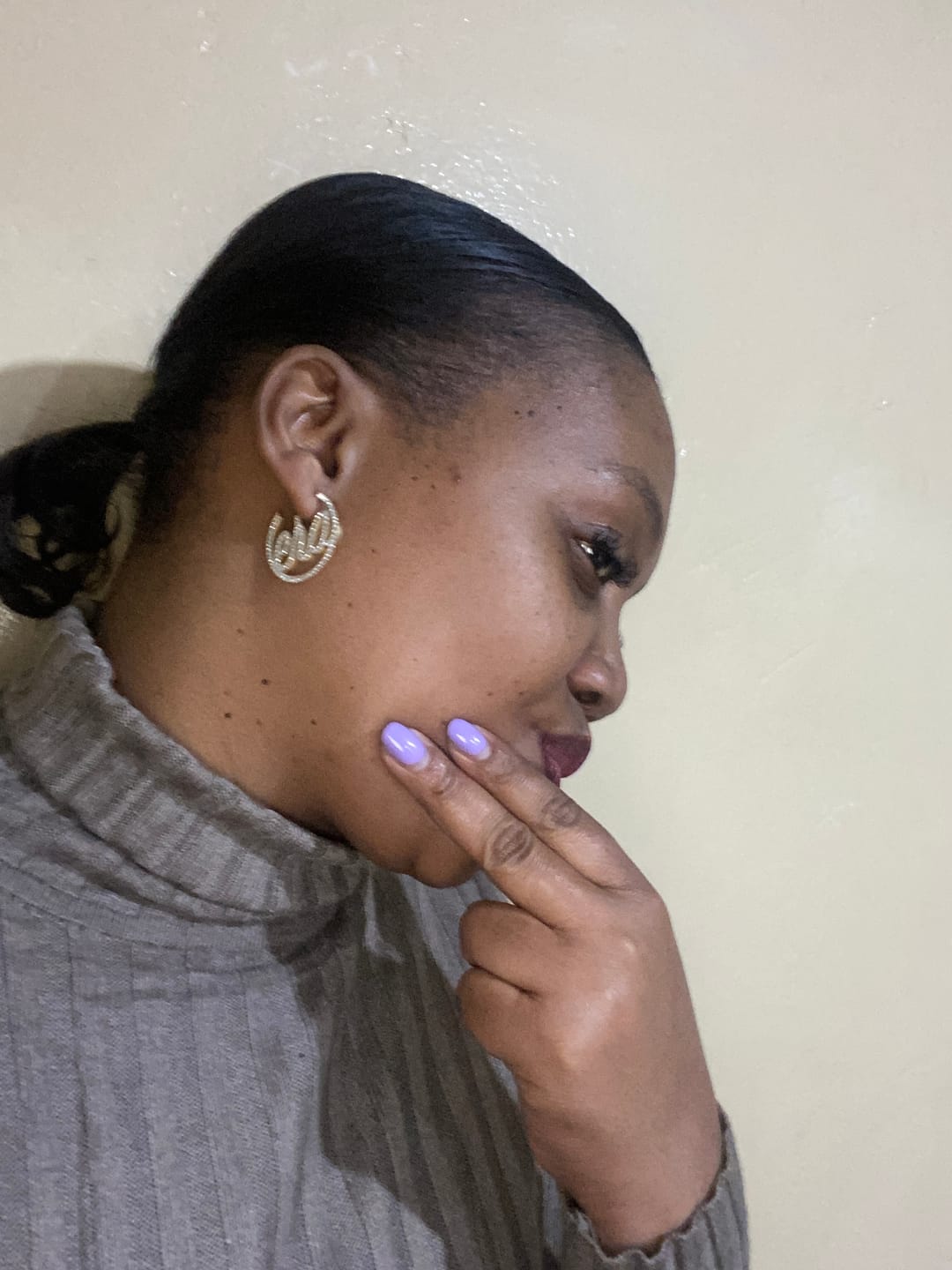 Customer photo review of Gold Thando Studs