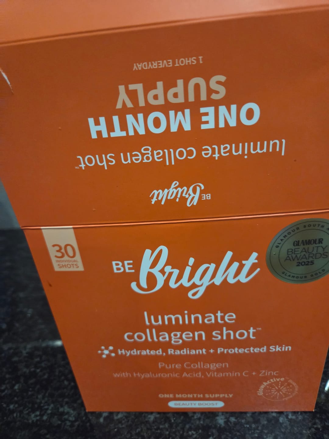 Customer photo review of LUMINATE 10g SHOT - 1 MONTH SUPPLY