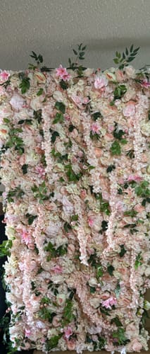Customer photo review of Pink Roses Flower Wall Backdrop for Wedding&Birthday&Baby Shower Party Decoration US Only Clearance