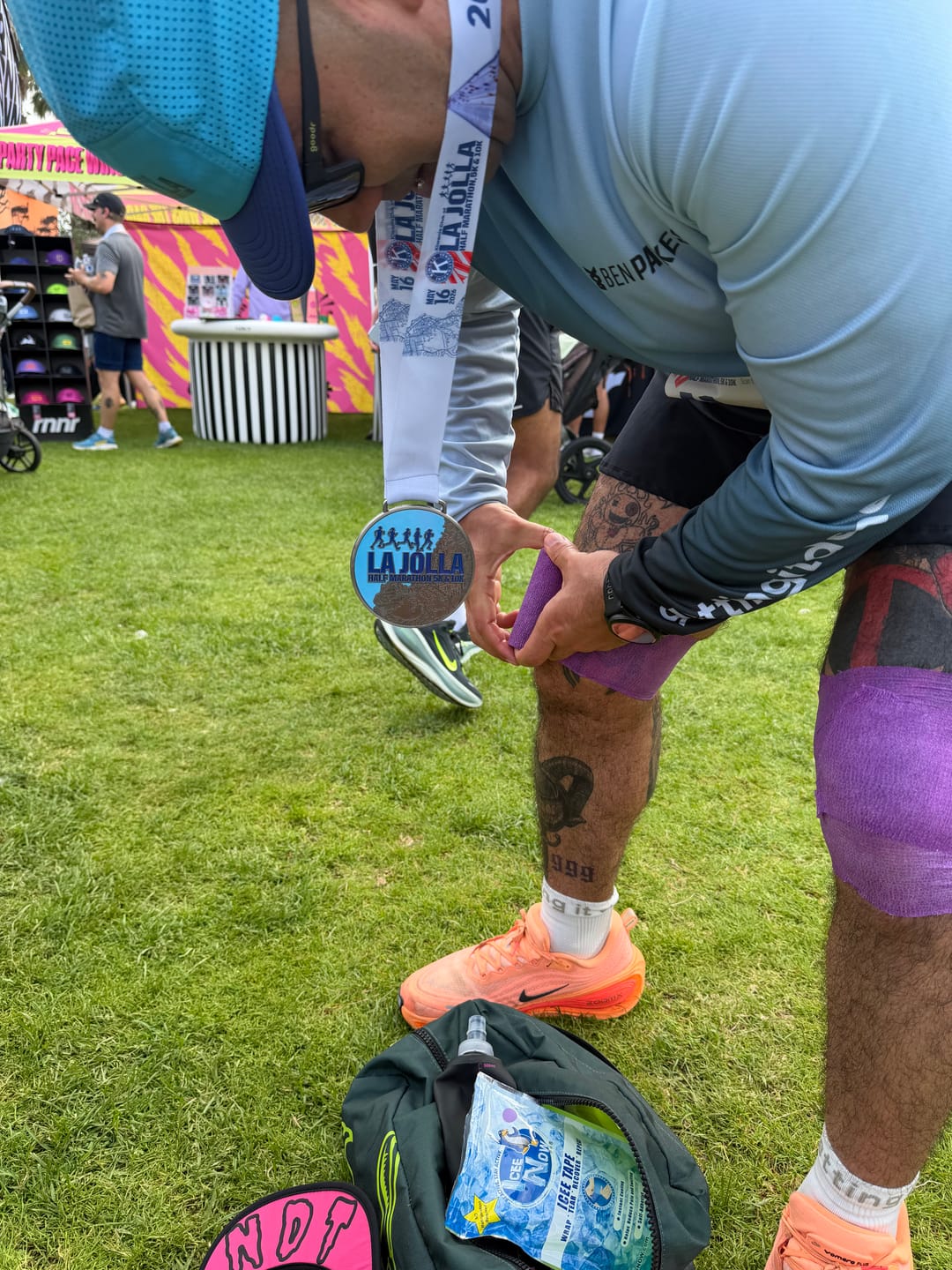 Customer photo review of ICEE TAPE – INSTANT COOLING RECOVERY WRAP