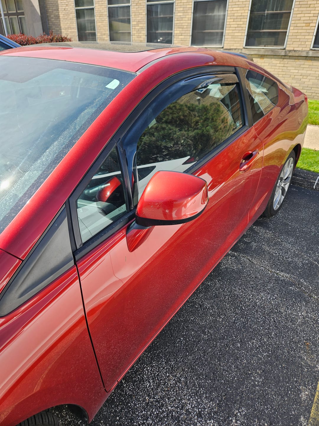 Customer photo review of 2012-15 Honda Civic Coupe Window Visors Wind Deflectors Rain Guards