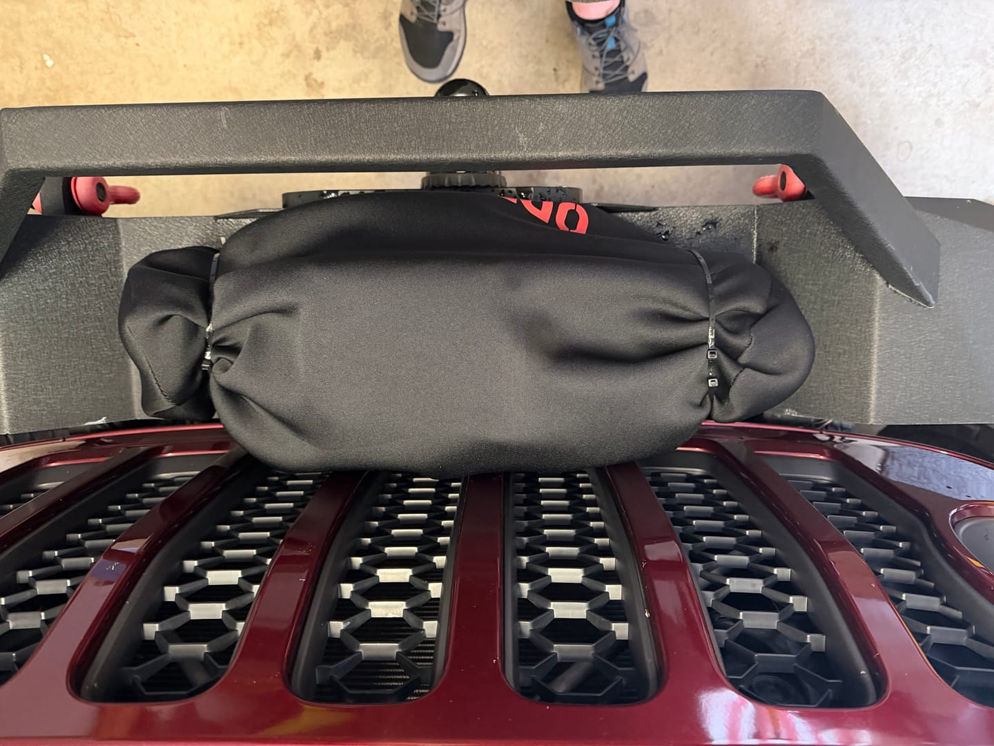 Customer photo review of Winch Protection Cover Heavy Duty Waterproof Dust-proof Black Neoprene,Ideal for 2000-17500lbs