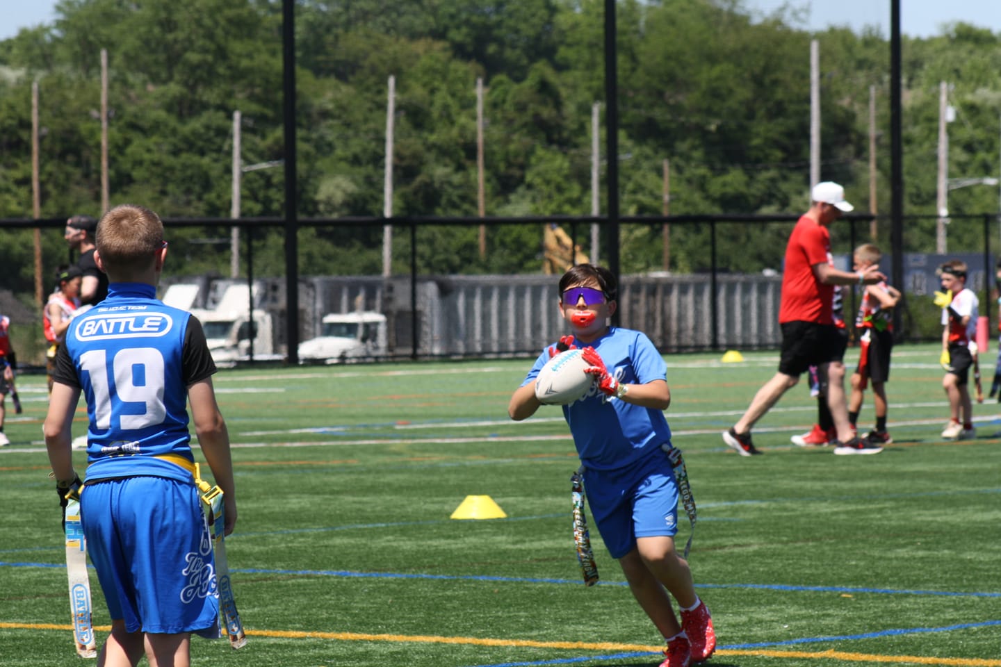 Customer photo review of Kool-Aid 'Cherry' Football Gloves - VPS4 by Phenom Elite