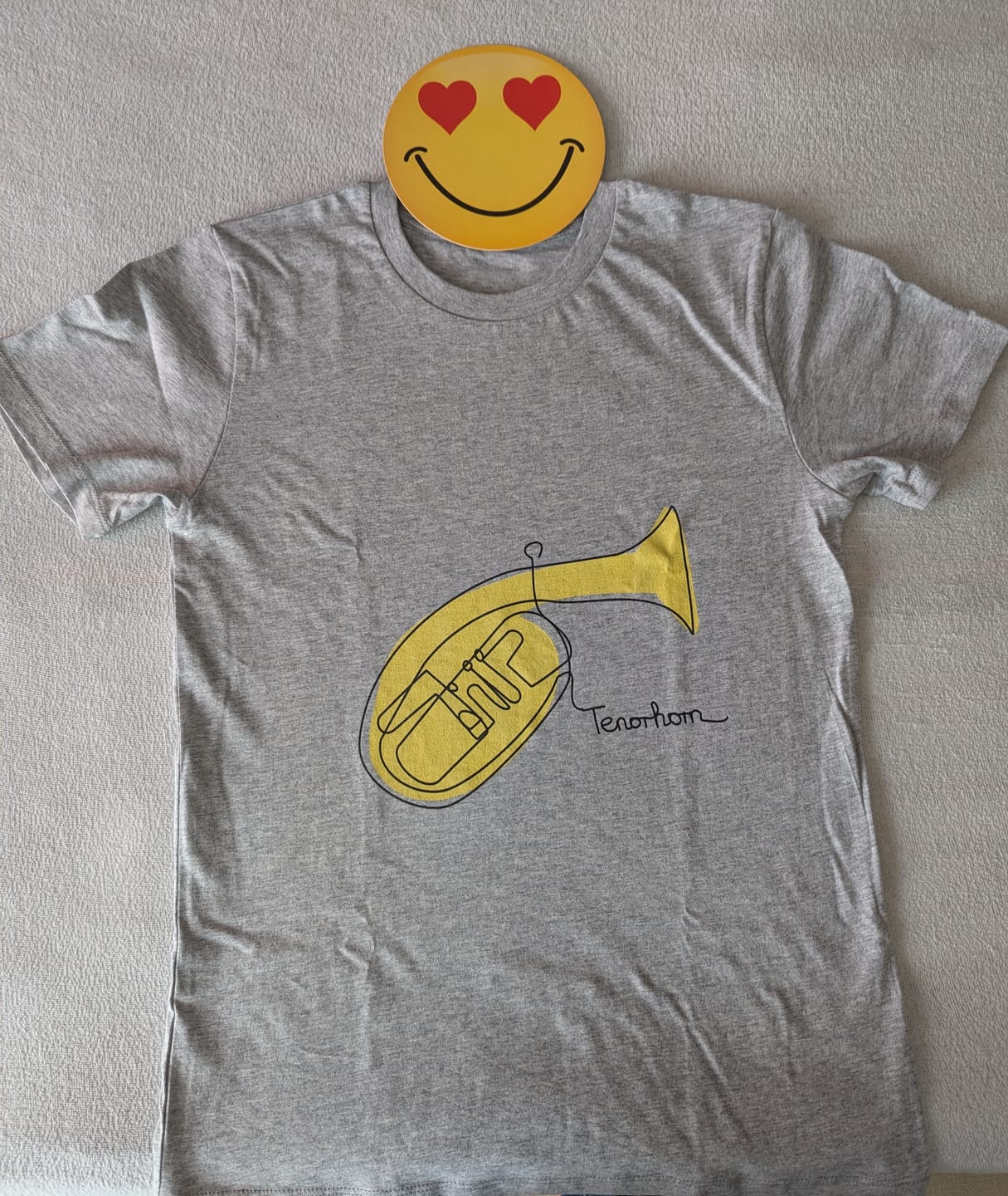 Customer photo review of Tenorhorn One-Line Design – Premium Bio Kinder T-Shirt