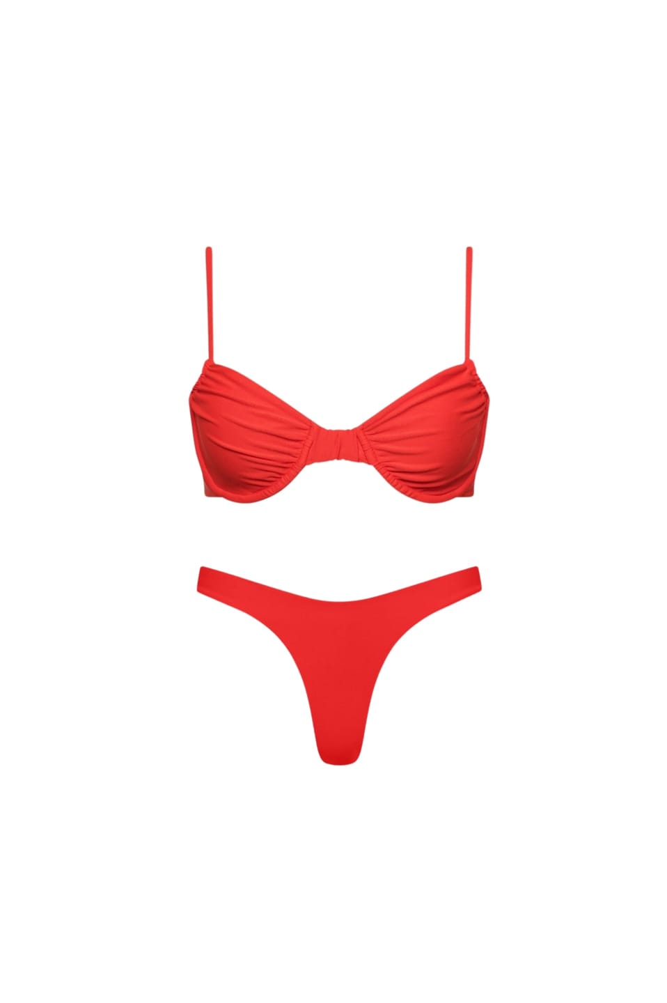 Customer photo review of High Cut Underwire Bikini Set Red