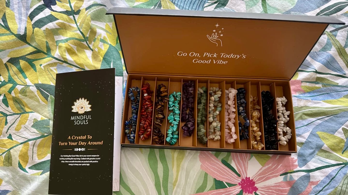 Customer photo review of Solve Everyday Challenges with Ease - Natural Crystal 12 Bracelet Set with Storage Box