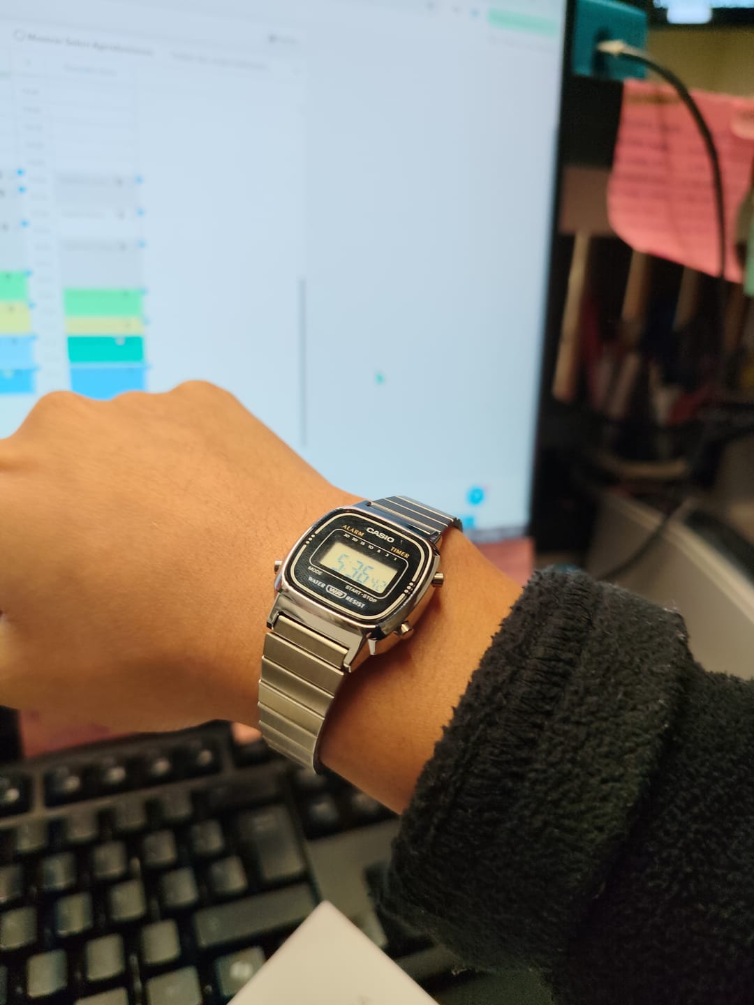 Customer photo review of Reloj Casio Vintage LA670WA-1DF Plateado Mini
