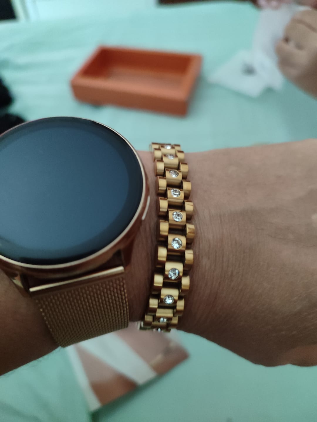 Customer photo review of Pulseira Milano Banhado em Ouro 18k