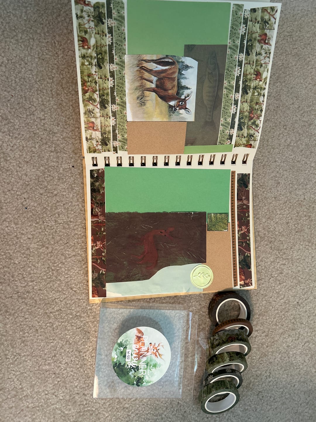 Customer photo review of Green Forest Deer Holidays Christmas Trees Washi Tape Set December 2024 - W122